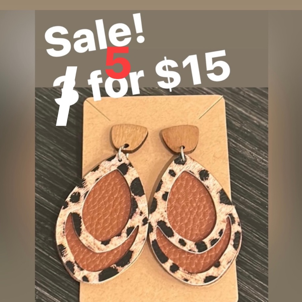 Animal print earrings!